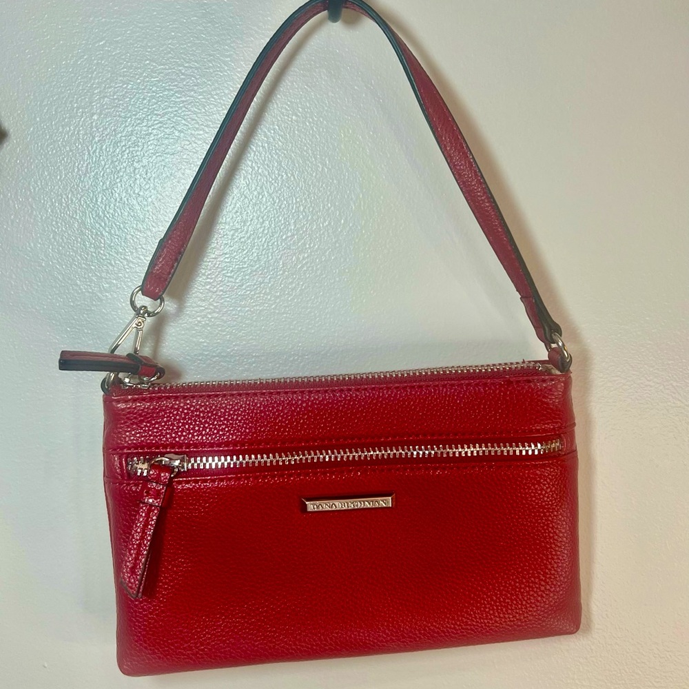 NWOT Dana Buchman Red Wristlet Clutch Purse Wallet Adjustable Strap 9 × 5 - Picture 5 of 6